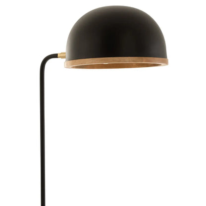 J-Line Staande Lamp Evy - ijzer/hout - zwart/naturel J-Line