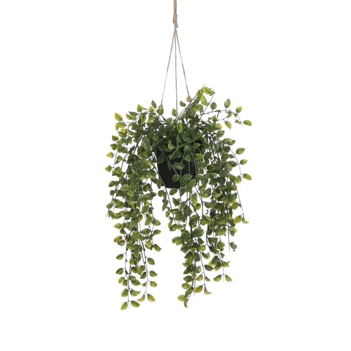 Ficus Kunst Hangplant in Pot - H46 x Ø20 cm - Groen | Perrano Mica Decorations