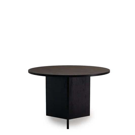 Ronde Eettafel Mae, 140cm, kleur zwart eiken Stalux