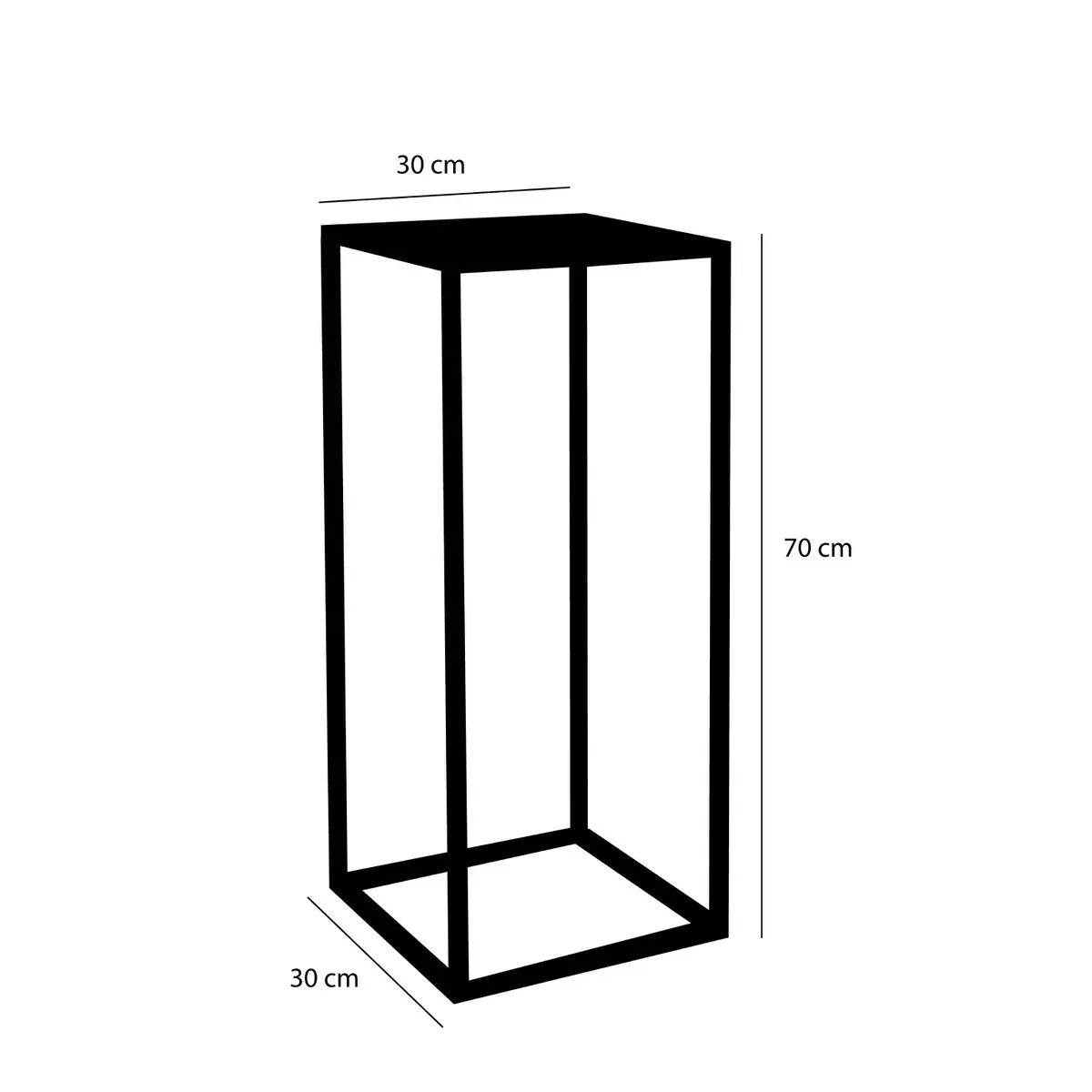 Goa Bijzettafel - Set van 2 - L30 x B30 x H70 cm - Metaal Zwart | Perrano Mica Decorations