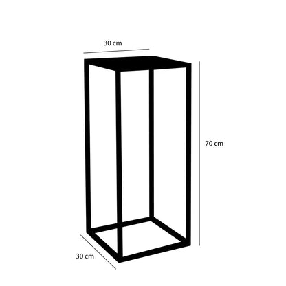 Goa Bijzettafel - Set van 2 - L30 x B30 x H70 cm - Metaal Zwart | Perrano Mica Decorations