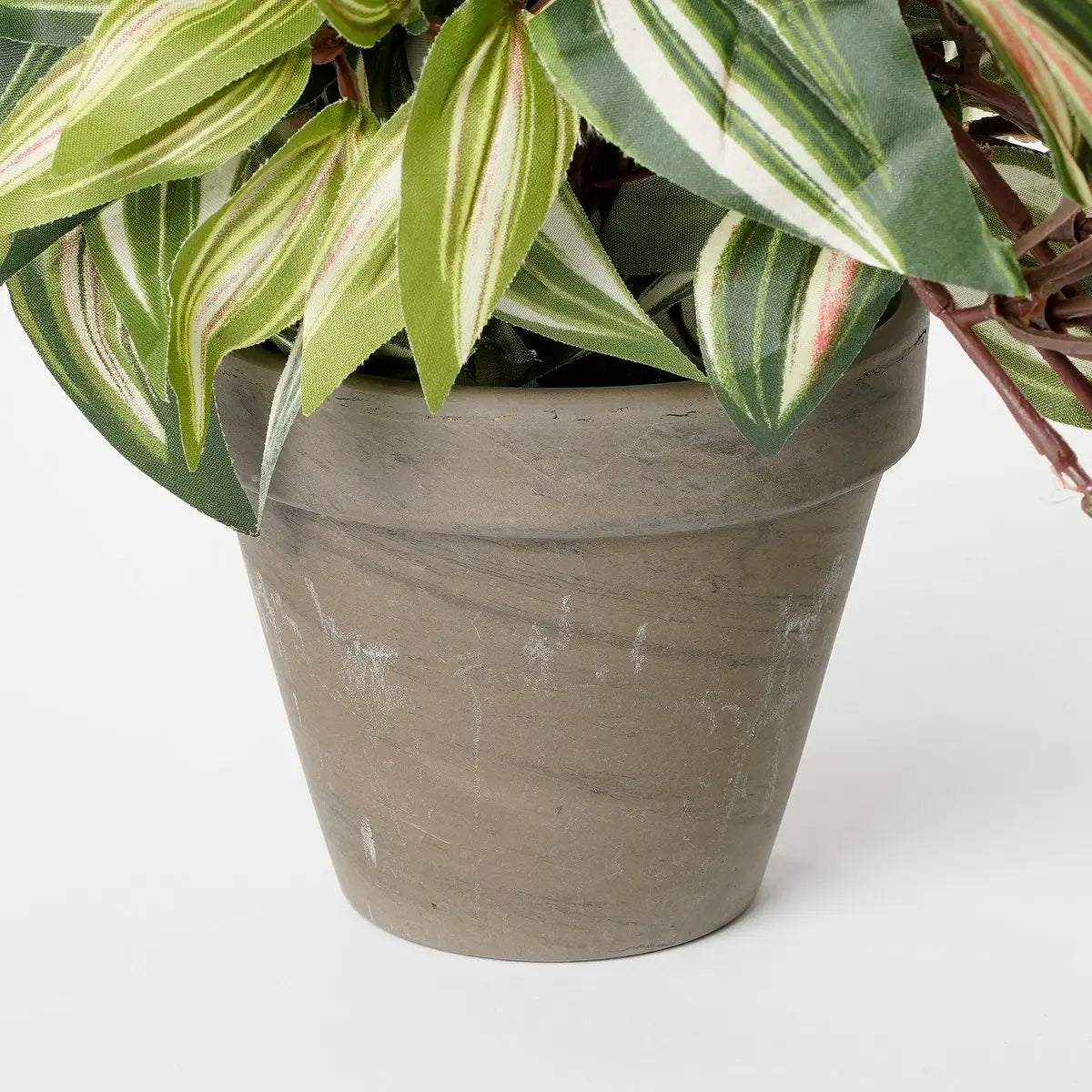 Tradescantia Kunst Hangplant in Bloempot Stan - H45 x Ø25 cm - Groen | Perrano Mica Decorations