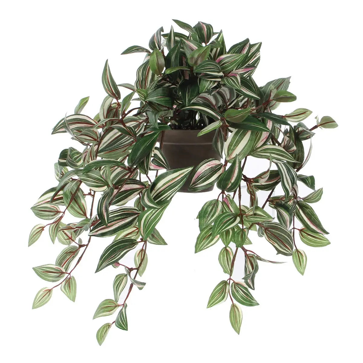 Tradescantia Kunst Hangplant in Bloempot Stan - H45 x Ø25 cm - Groen | Perrano Mica Decorations