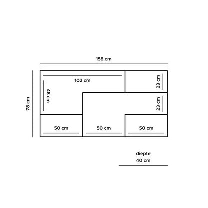 Dressoir Huub Hout 158 cm Home67