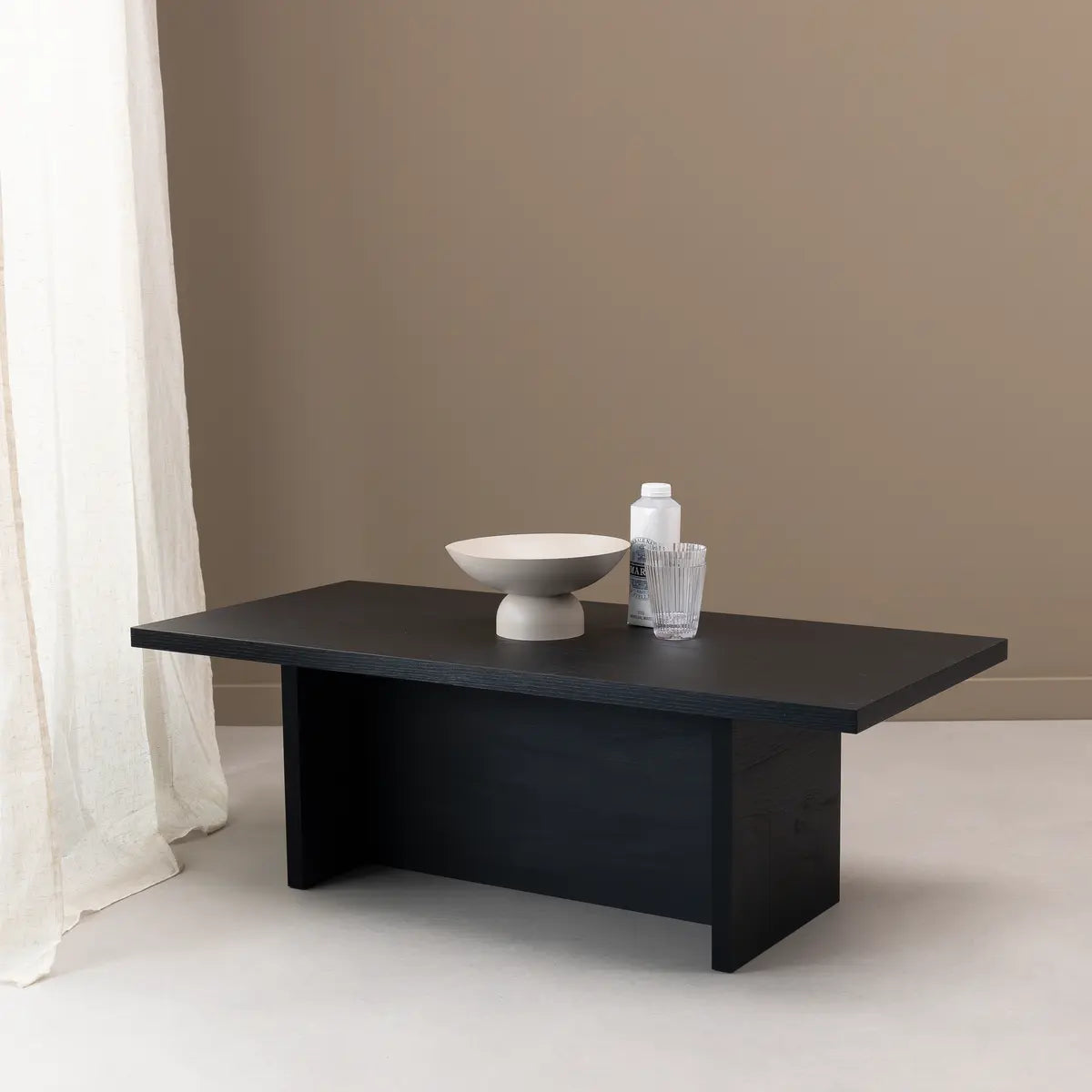 Salontafel Palmer 110 x 50cm, kleur zwart eiken Stalux