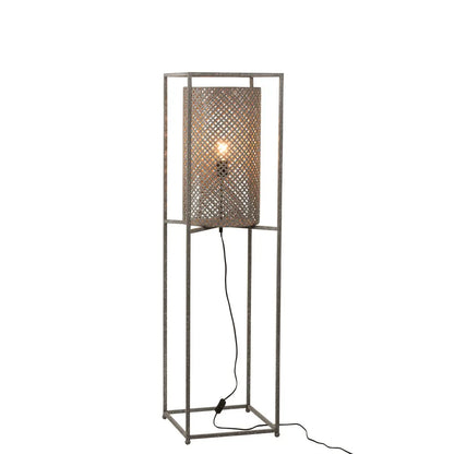 J-Line staande lamp Recht Gaatjes - metaal - grijs - small J-Line