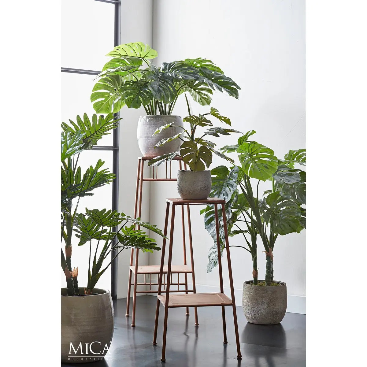 Monstera Kunstplant - H100 x Ø75 cm | Onderhoudsvrij Groene Sfeer | Perrano Mica Decorations