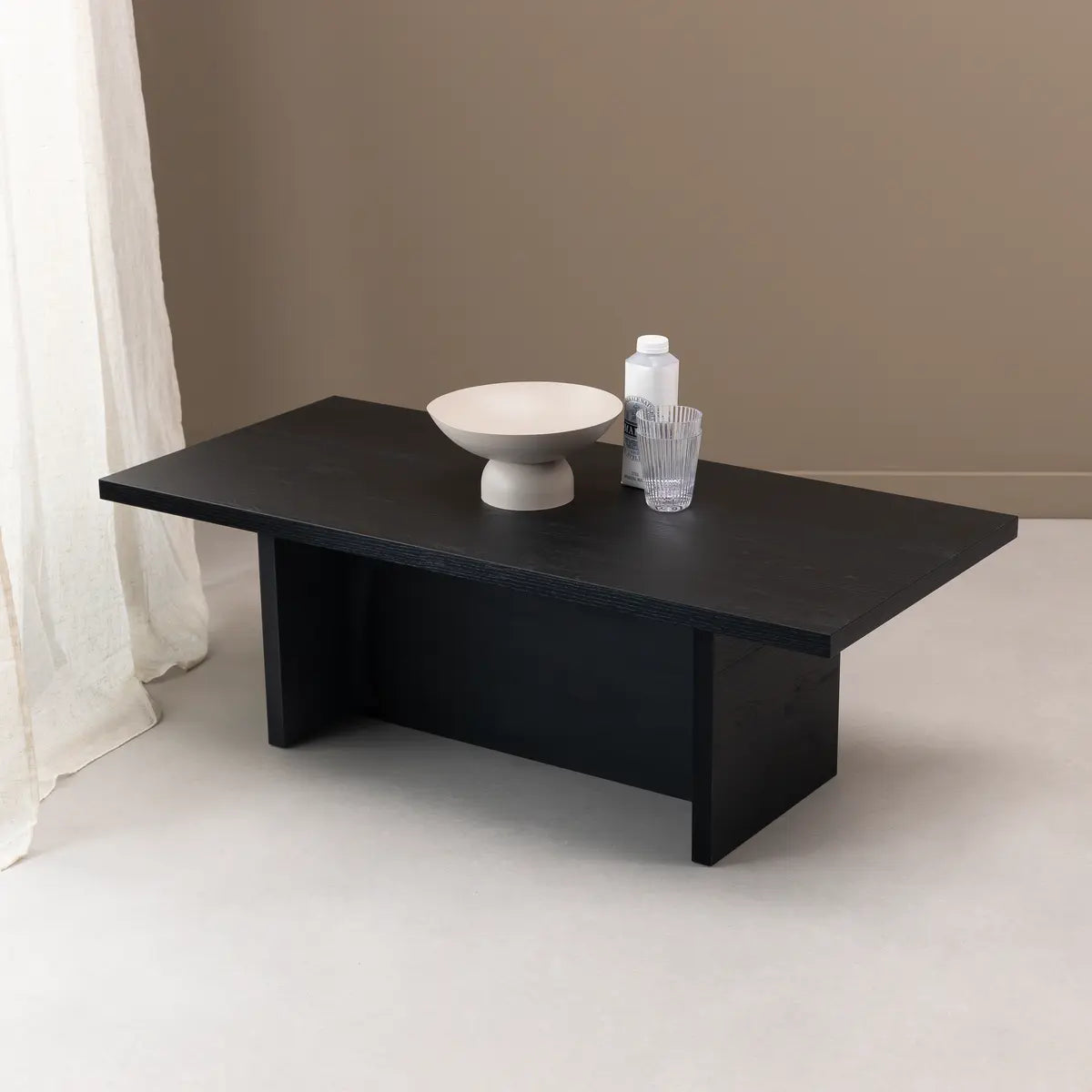 Salontafel Palmer 110 x 50cm, kleur zwart eiken Stalux