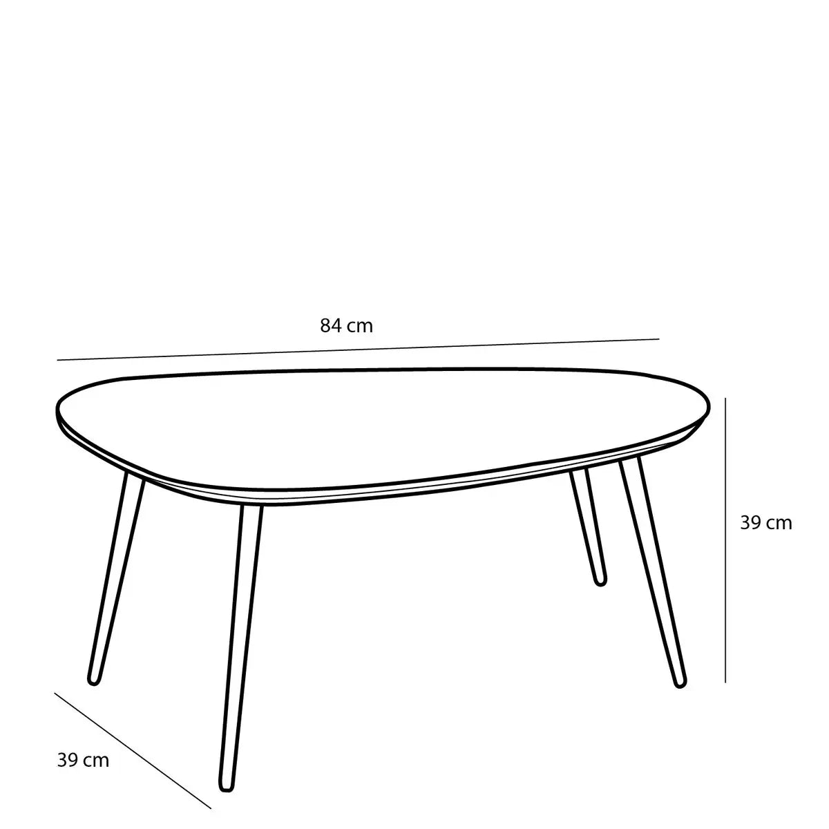 Jailey Bijzettafel - Set van 2 - L84 x B39 x H39 cm - Gerecycled Hout - Zwart | Perrano Mica Decorations