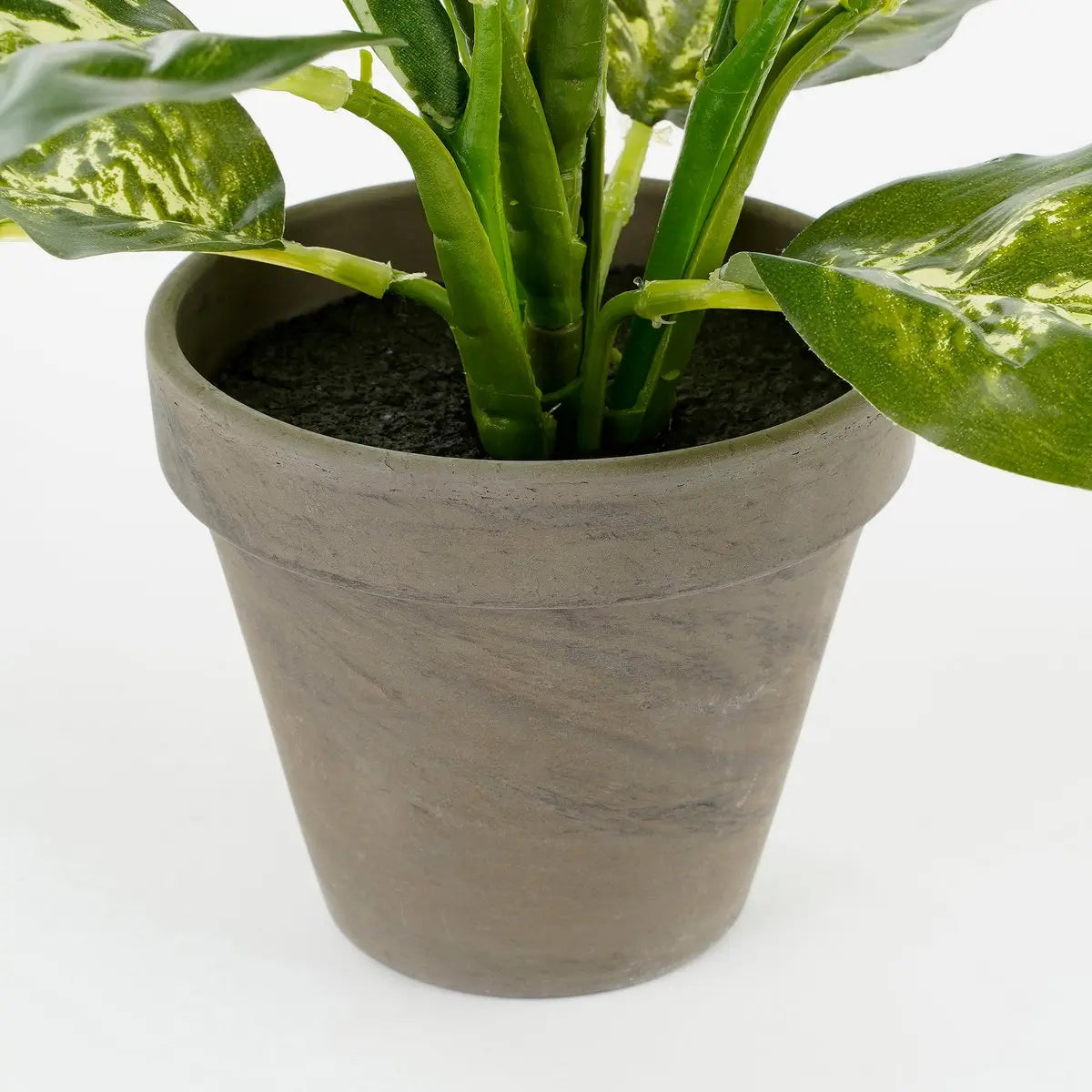 Dieffenbachia Kunstplant in Bloempot Stan - H40 x Ø30 cm | Perrano Mica Decorations