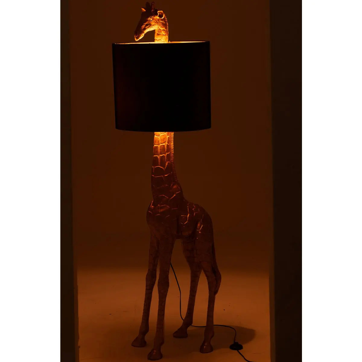 J-Line lamp Giraf - polyresin - zwart/goud J-Line