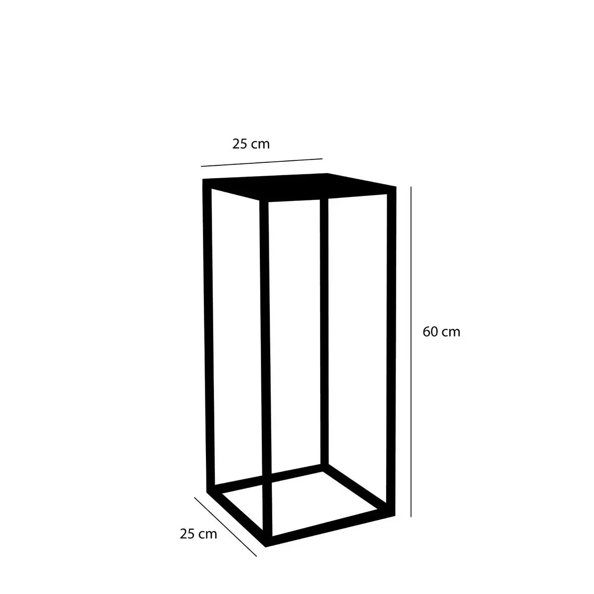 Goa Bijzettafel - Set van 2 - L30 x B30 x H70 cm - Metaal Zwart | Perrano Mica Decorations