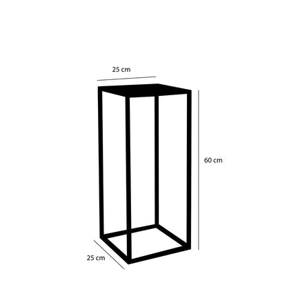 Goa Bijzettafel - Set van 2 - L30 x B30 x H70 cm - Metaal Zwart | Perrano Mica Decorations