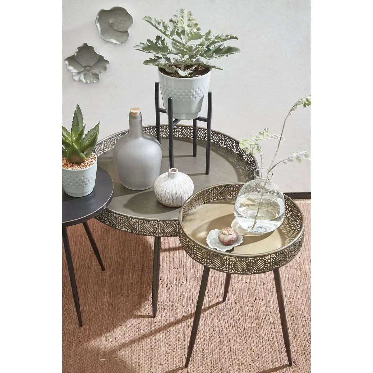 Lagune Salontafel - H46 x Ø70 cm - Metaal - Brons | Perrano Mica Decorations