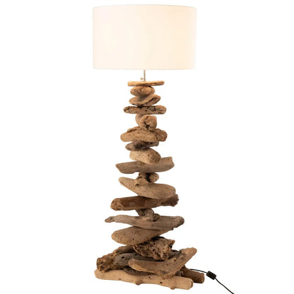 J-Line lamp + kap - hout - naturel/beige - medium J-Line