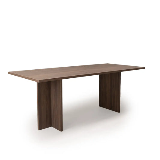 Eettafel Clay 200 x 100cm, kleur bruin notenhout Stalux