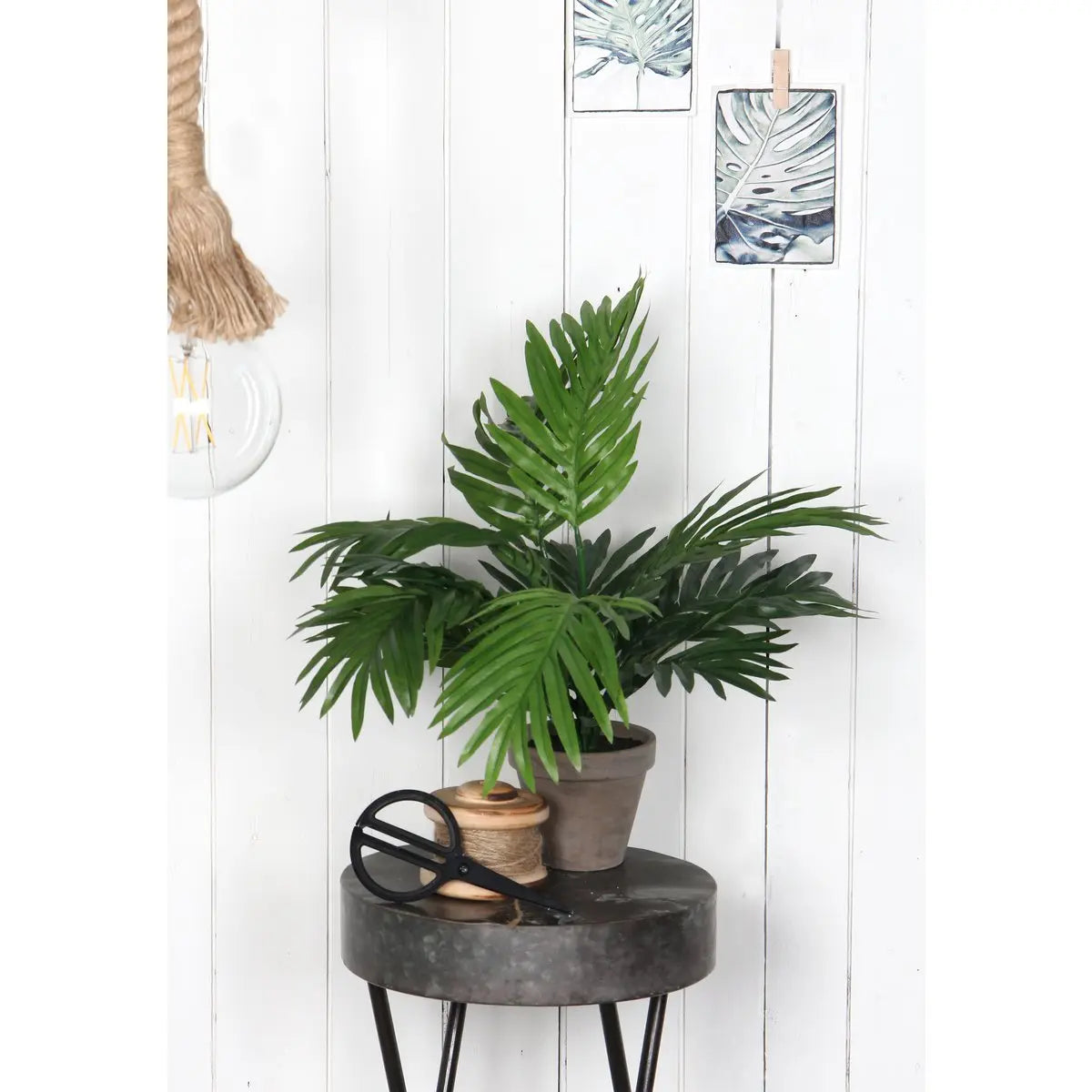 Areca Palm Kunstplant in Bloempot Stan - H45 x Ø60 cm - Groen | Perrano Mica Decorations