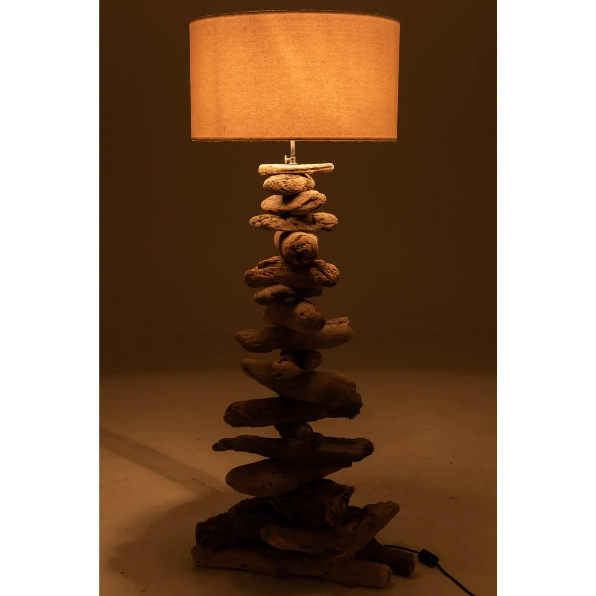 J-Line lamp + kap - hout - naturel/beige - medium J-Line