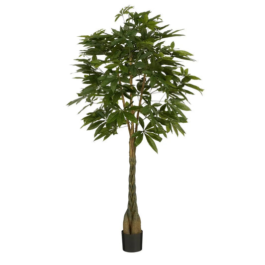 Pachira Kunstplant - H150 x Ø65 cm - Groen | Perrano Mica Decorations